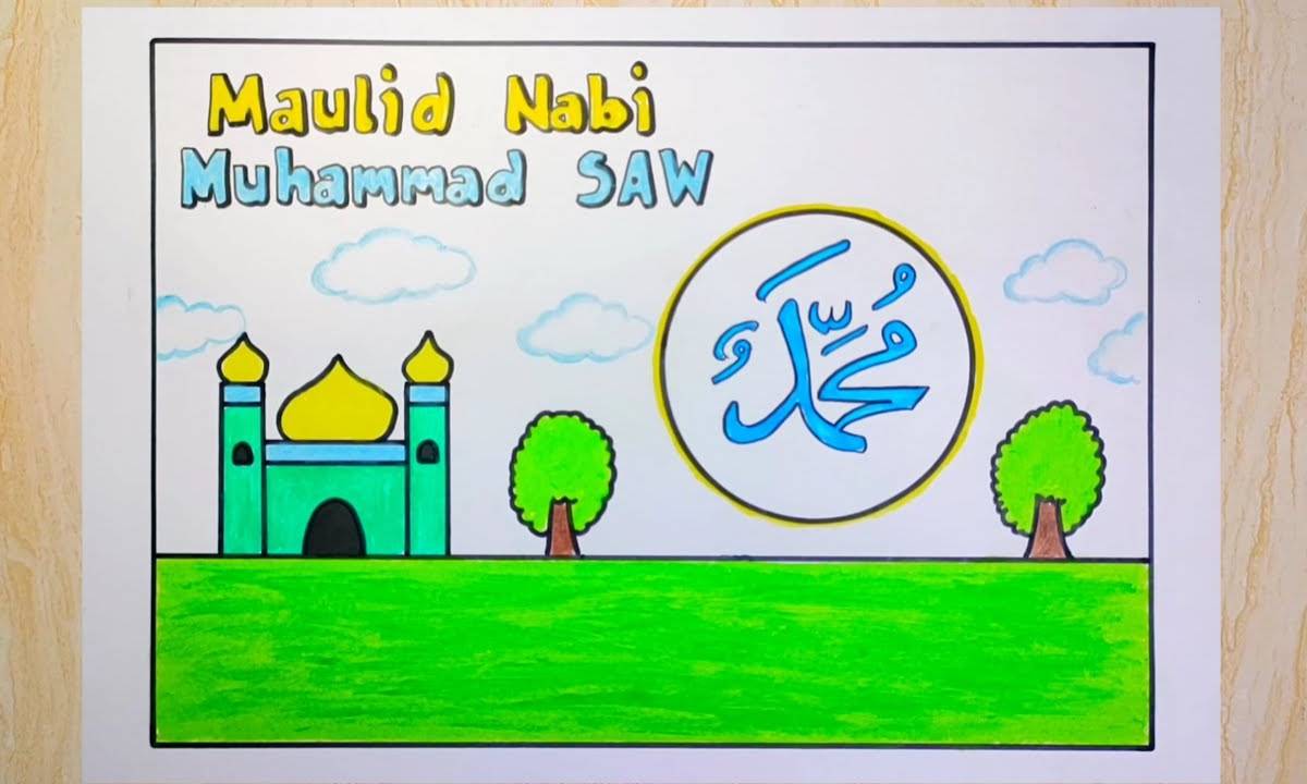 11 Poster Maulid Nabi Muhammad Saw Yang Mudah Digambar