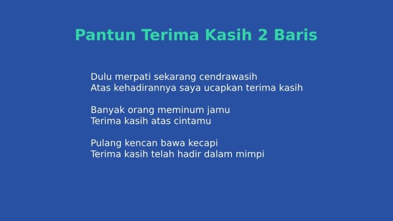 100 Pantun Terima Kasih Yang Lucu Dan Berkesan 6537