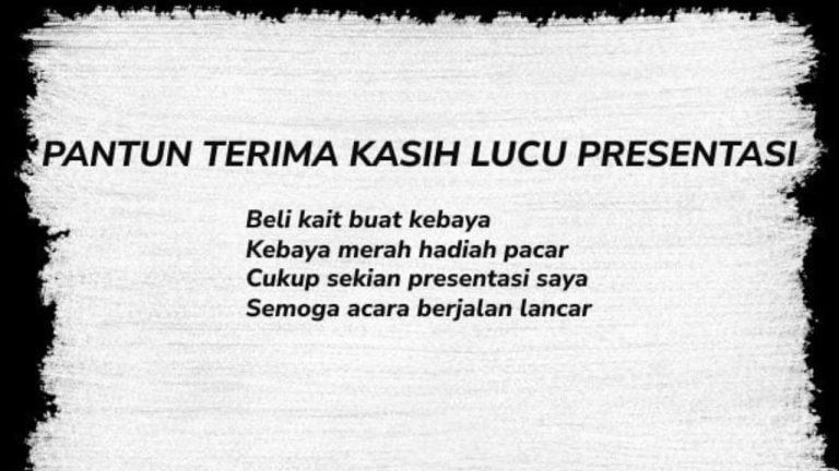 100 Pantun Terima Kasih Yang Lucu Dan Berkesan 8038